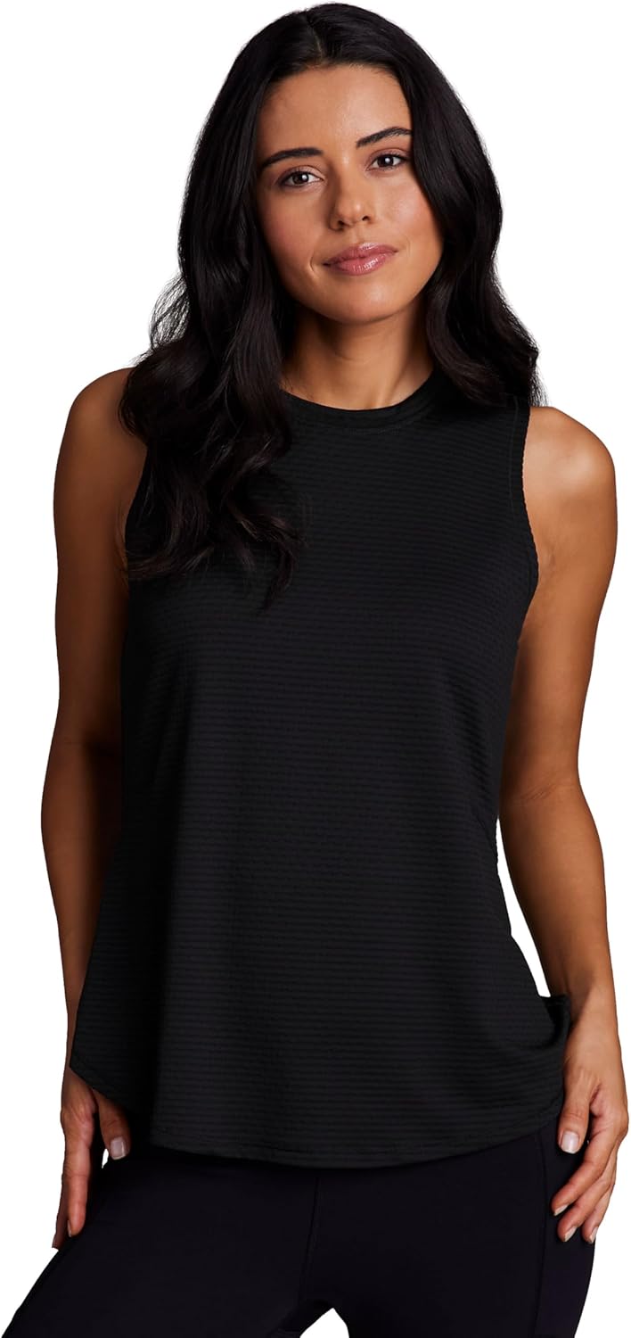 RBX Active Women's Workout Top Bubble Mesh Quick Drying Performance Training Gym Crewneck Tank Top for Women - Image 4