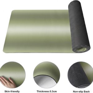 Yoga Mat Non Slip, Green Ombre Fitness Yoga Mats with Carrying Strap & Bag, Abstract Art Modern Gradient Women Workout Mats for Home Pilates Floor Exercises Travel