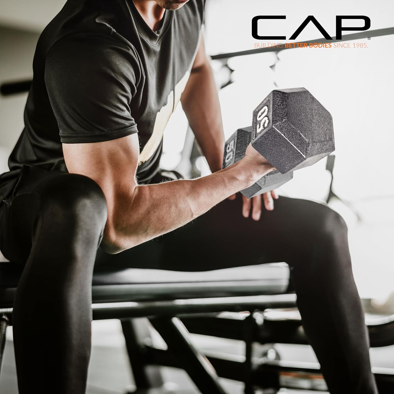 CAP Barbell Cast Iron Hex Dumbbell | Multiple Options - Image 5