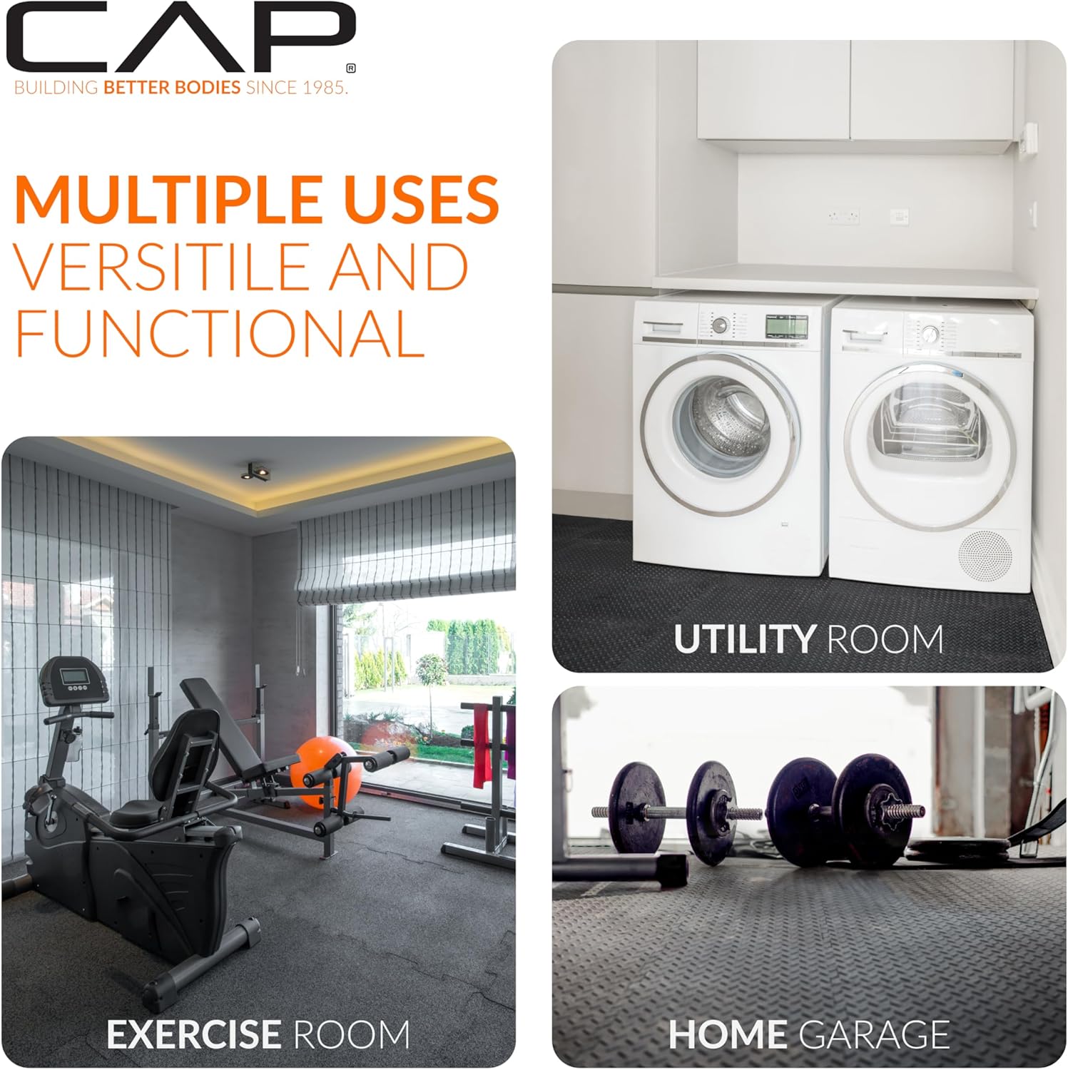 CAP Puzzle Exercise Mats | 1” Thick EVA Interlocking Foam Tiles for Home Gym Flooring | Multiple Options - Image 6