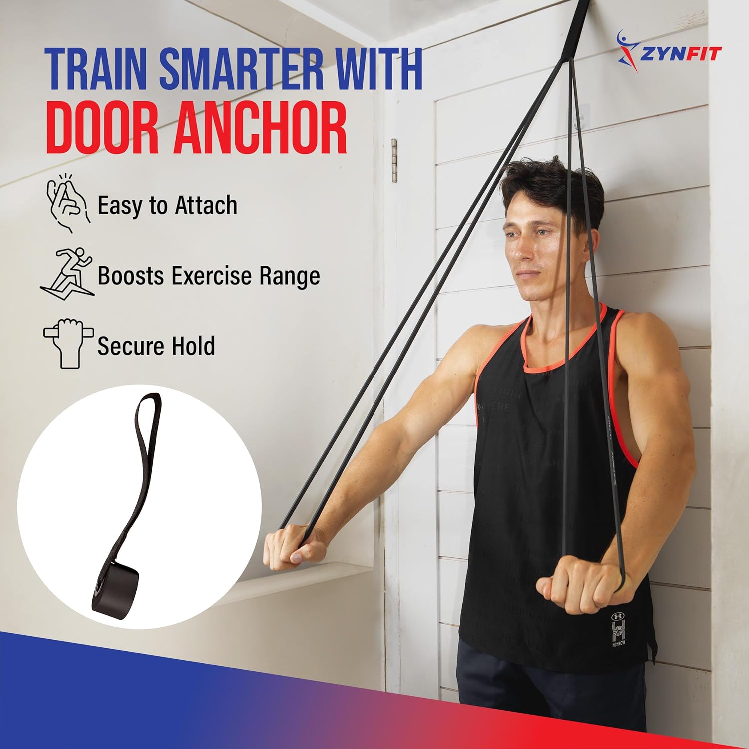 Pull Up Bands, Resistance Bands Set with Door Anchor, 5-Level Pull Up Assistance Bands for Working Out, Workout Bands for Home Gym - Image 2