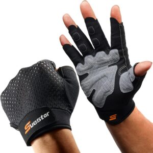 SueStar Workout Gloves – Men Women 2022, Weight Lifting Gym Gloves with Full Palm Protection, Excellent Grip, Ultra Breathable for Fitness, Training, Hanging