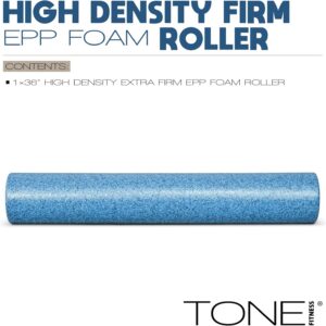 Tone Fitness High Density EPP Foam Exercise Foam Roller for Yoga, Pilates, Stretching, Massage, and Recovery | Multiple Sizes and Colors