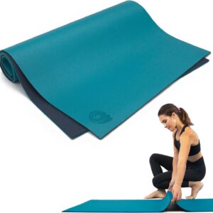 Koru Fold & Roll Yoga Mat – Patented Design, Cleaner Alternative to Traditional Yoga Mats, 6mm Thick, 7P Free, SGS Certified, 68″ x 24″