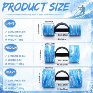 Lewtemi 6 Pcs Water Weights Pool Exercise Set, Aqua Exercise Dumbbells with Handle Strips, High-density Eva-foam Dumbbells for Water Aerobics, Pool Fitness