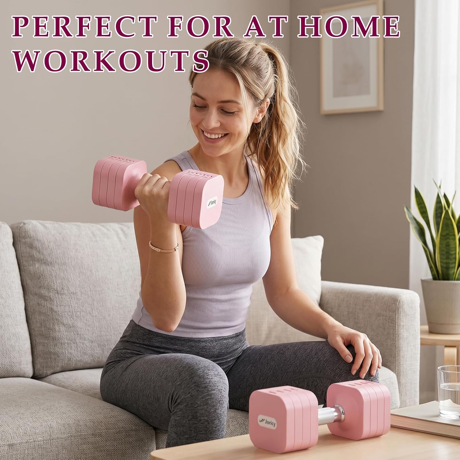 20LBS 40LBS 50LBS Dumbbells Adjustable Dumbbell Set of 2, Hand Weights for Women Men Free Weight Dumbbells Sets for Home Gym & Outdoor Exercise Workout Strength Training Equipments - Image 7