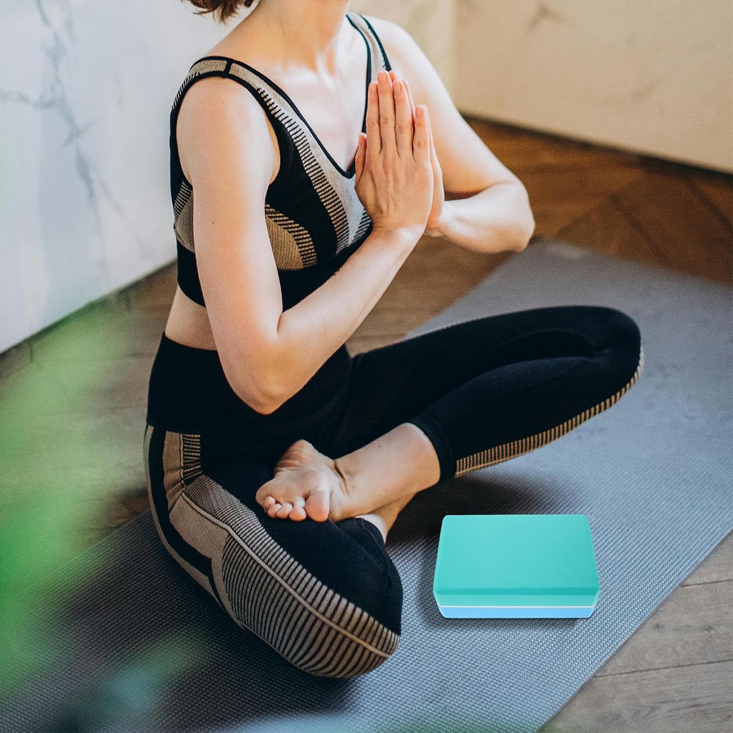 2pcs Blue Yoga Blocks: Non Slip Blocks Non Slip Foam Bricks Anti Tilt Lightweight High Density Yoga Accessories For Sports Meditation Fitness Stretching Toning - Image 4