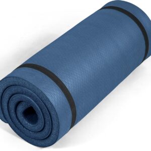 Tone Fitness 1-Inch Thick Yoga Mat | High-Density, Non-slip Exercise Mat with Carrying Strap for Yoga, Pilates, & Home Gym Workouts | Multiple Options