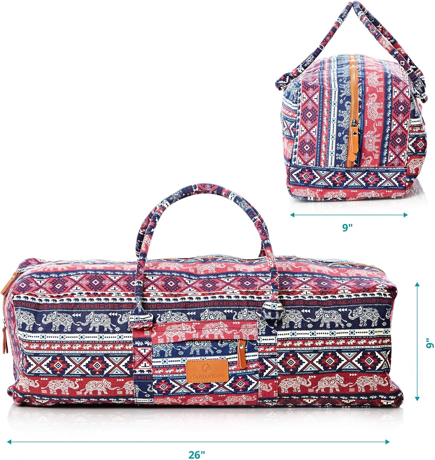 #DoYourYoga Full-Zip Extra Large Yoga Mat Tote Bag with Multi-Functional Storage Pockets for Sports Gym Pilates »Ghanpati« - Image 4
