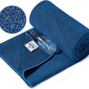 Heathyoga Yoga Mat Towel Non Slip for Hot Yoga Towel with Silicone Grip & Free Spray Bottle, 72″X26″ Extra Large Microfiber Yoga Towel for Bikram, Pilates, Fitness
