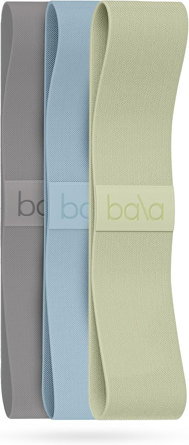 Bala Bands Resistance Bands for Women & Men - Fabric Exercise Bands for Working Out - Wrist, Ankle, Legs & Booty Bands - Workout Resistance Bands for Yoga, Pilates, Strength Training