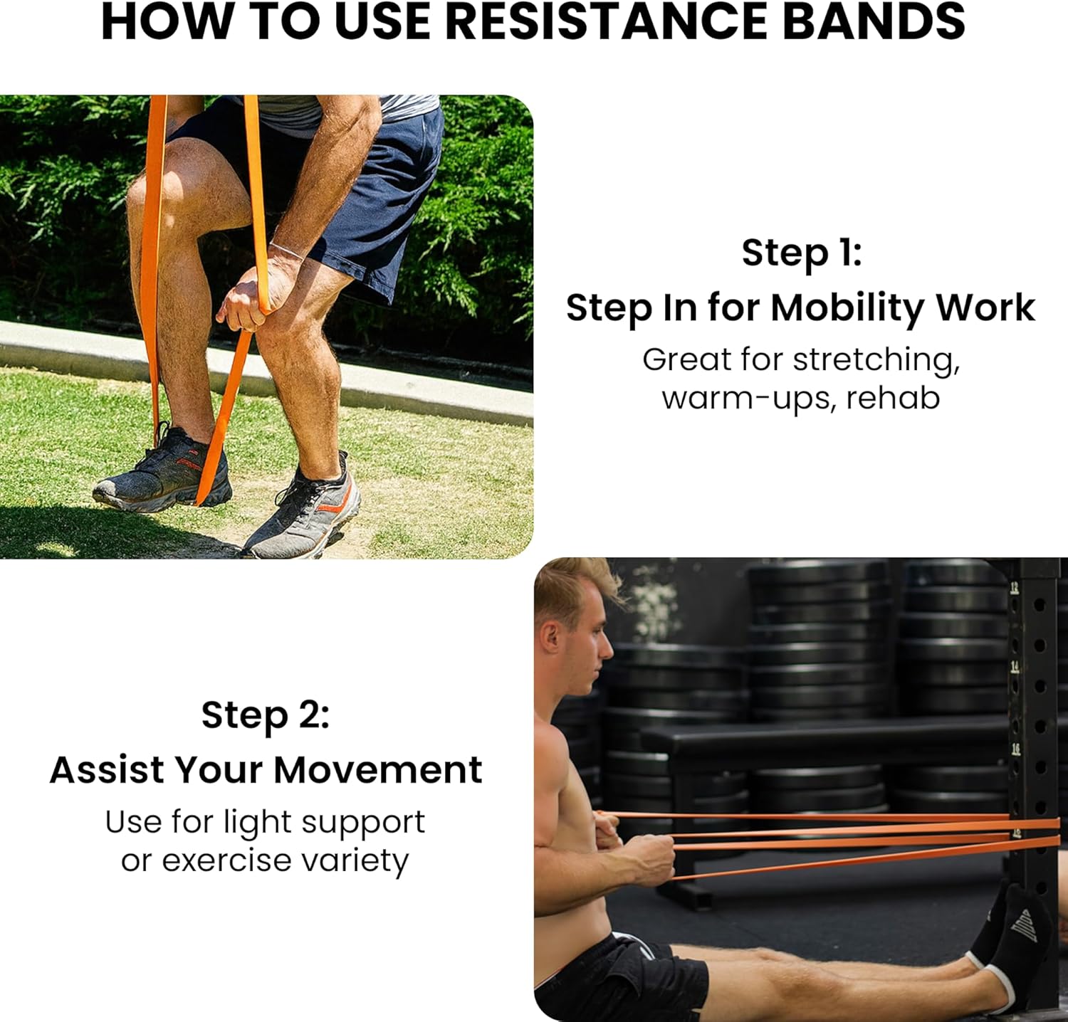 Functional Fitness Pull Up Bands Resistance Bands | Exercise Bands for Working Out | Long Stretch Bands for Exercise, Training Bands, Resistance Bands for Stretching - Image 3