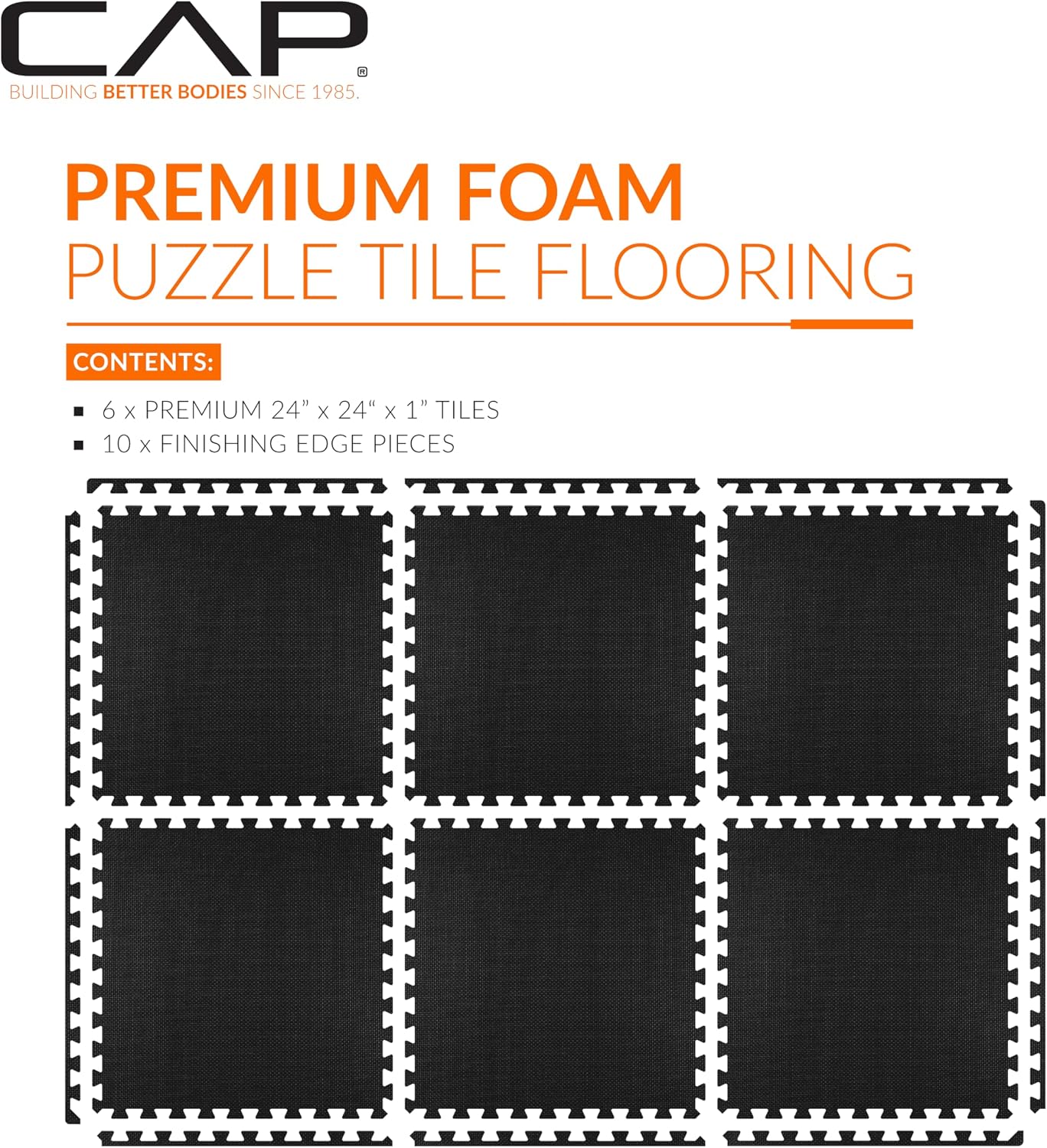 CAP Puzzle Exercise Mats | 1” Thick EVA Interlocking Foam Tiles for Home Gym Flooring | Multiple Options - Image 2