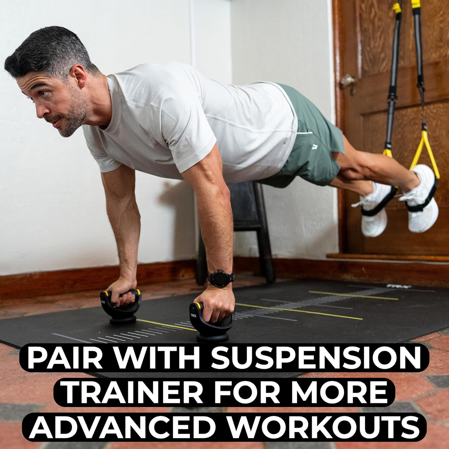 TRX Push-It - Push-up Handles for Strength Training, Home Gym Workouts, Core & Upper Body Exercise Equipment, Ergonomic Push-Up Stands for Chest, Arms & Abs Training - Image 7