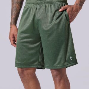 Liberty Pro 5 Pack Men’s Athletic Shorts 9 Inch Inseam, Mesh Basketball Gym Shorts with Pockets, Quick Dry Workout Shorts
