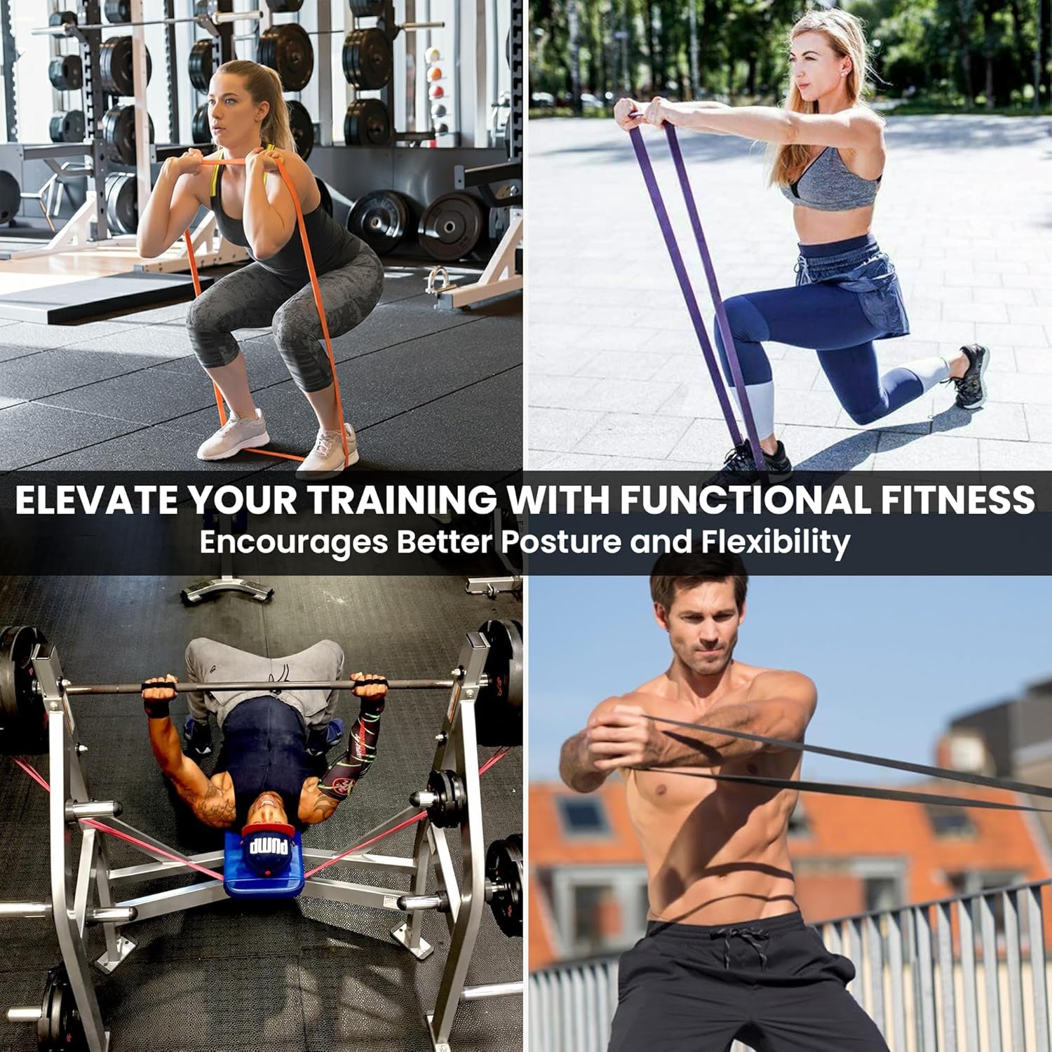 Functional Fitness Pull Up Bands Resistance Bands | Exercise Bands for Working Out | Long Stretch Bands for Exercise, Training Bands, Resistance Bands for Stretching - Image 2