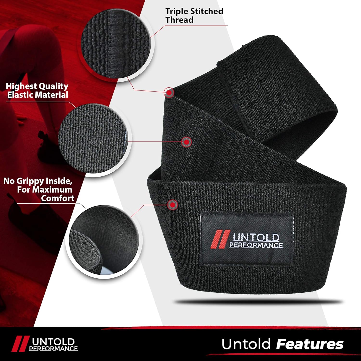 Heavy Resistance Bands - Hip Bands for Working Out, Premium Exercise Bands Resistance, Durable Resistance Bands for Strength, Flexibility & Glute Workouts - Image 2