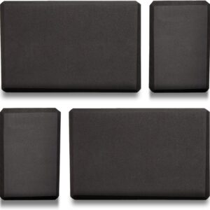 4-Pack High-Density EVA Yoga Blocks (9”x6”x4”) – Non-Slip, Supportive Foam Blocks for Stretching, Balance, Pilates & Home Workouts