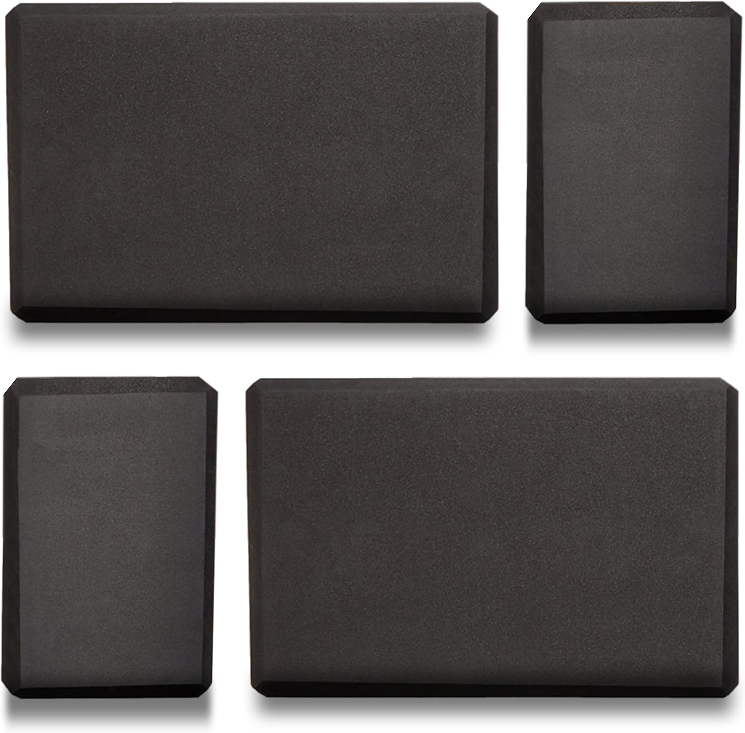 4-Pack High-Density EVA Yoga Blocks (9”x6”x4”) – Non-Slip, Supportive Foam Blocks for Stretching, Balance, Pilates & Home Workouts