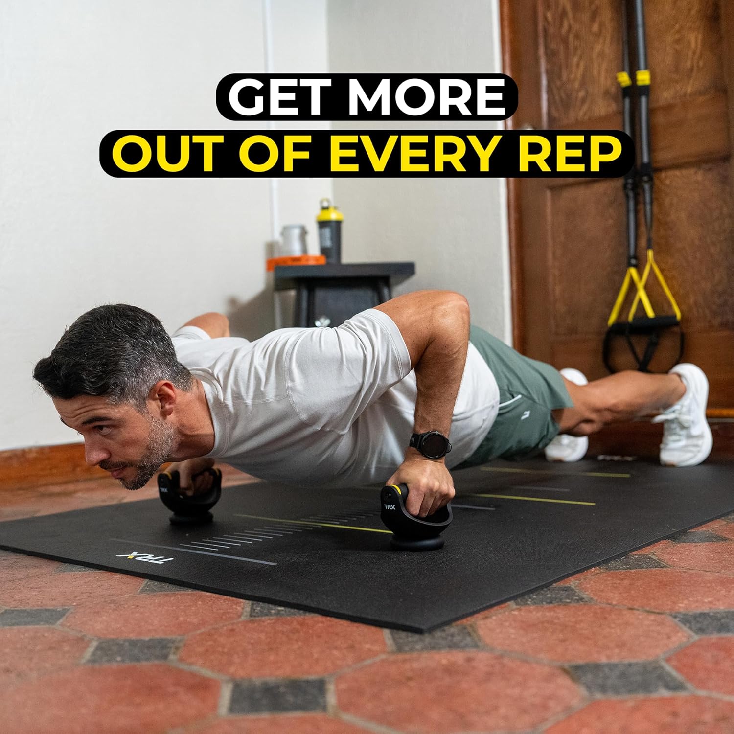 TRX Push-It - Push-up Handles for Strength Training, Home Gym Workouts, Core & Upper Body Exercise Equipment, Ergonomic Push-Up Stands for Chest, Arms & Abs Training - Image 3