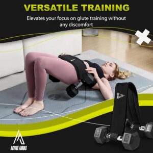 Adjustable Hip Thrust Belt for Weights, Dumbbell Hip Thrust Belt for Women, Glute Bridge & Weight Belt, Hip Thrust Bar Support, Booty Workout Equipment, Hip Thrust Band for Home and Gym