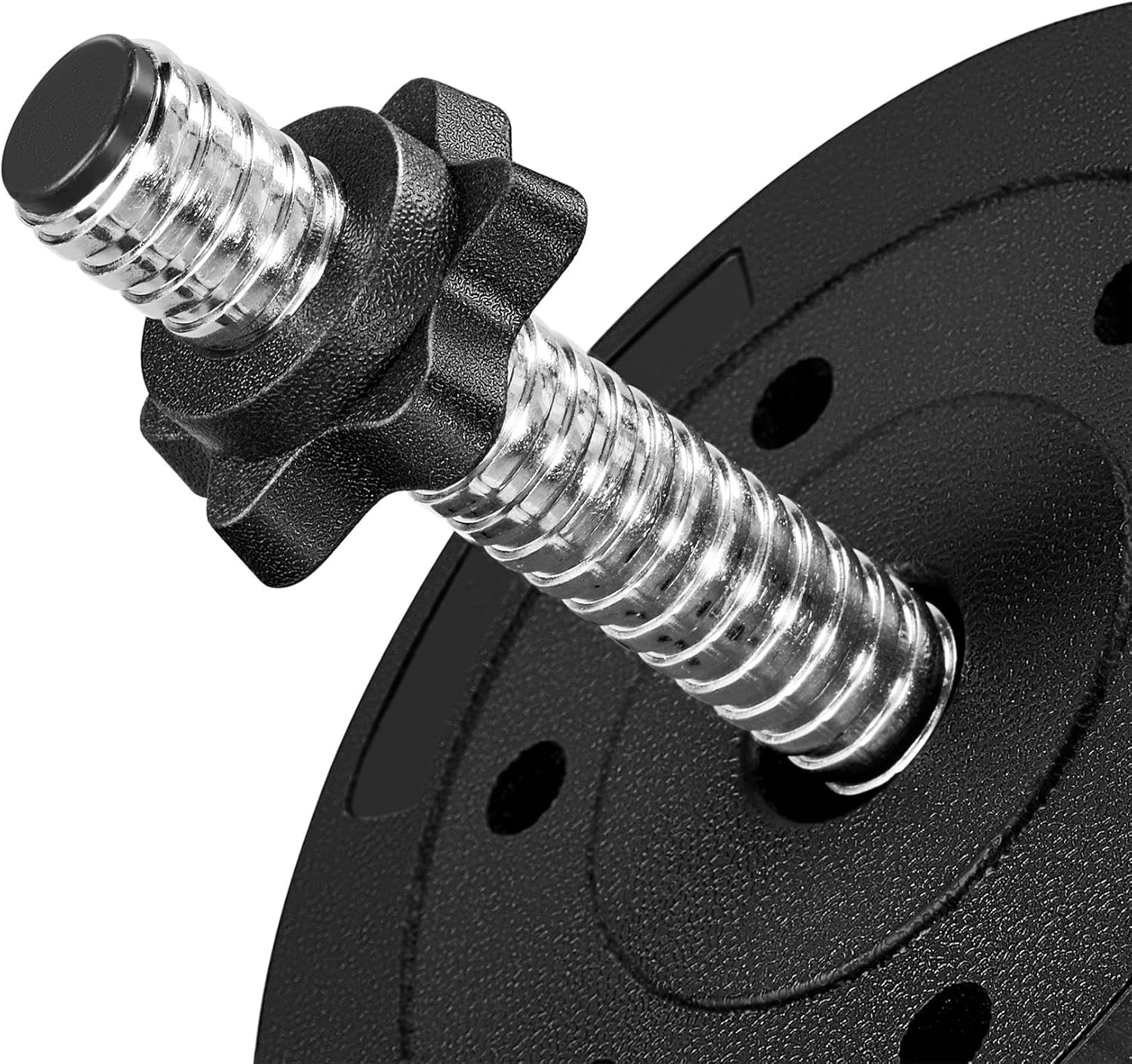 Yaheetech Adjustable Dumbbell Sets Free Weights for Women Men Beginner Dumbbells Changeable Home Gym Apartment Exercise & Fitness Equipment Black - Image 8