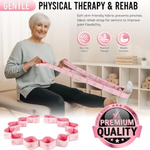 Resistance Bands, Stretch Band for Exercise, Physical Therapy, Rehab & Flexibility, Home Gym Equipment for Yoga, Pilates, Dance, Gymnastics, Number Loop Elastic Strap for Leg and Hip Stretches