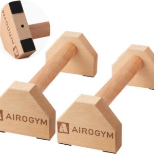 Push-up Stand, 2 PCS Wood Pushup Bars Non-Slip Base Exercise Home Workout Equipment, 30CM Wooden Parallettes Handle Stands Grip for Men Strength Training, Planks Calisthenics