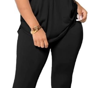 HBQ Women 2 Piece Outfits Summer Sweatsuits Drop Shoulder Tracksuits Biker Short Workout Jogger Sets
