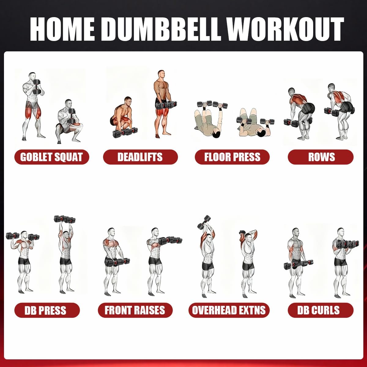VEICK Adjustable Dumbbell 25 lb – Quick Change Dial with Non Slip Handle & Tray Stand, Space Saving Home Gym Weights for Women Men Strength Training Workout - Image 9