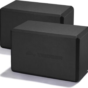 Trideer Yoga Blocks 2 Pack, Soft Non-Slip Foam Blocks with Beveled Edges for Alignment and Stretching in Yoga, Pilates, and Dance – Supportive, Lightweight, Odor Resistant, Latex-Free