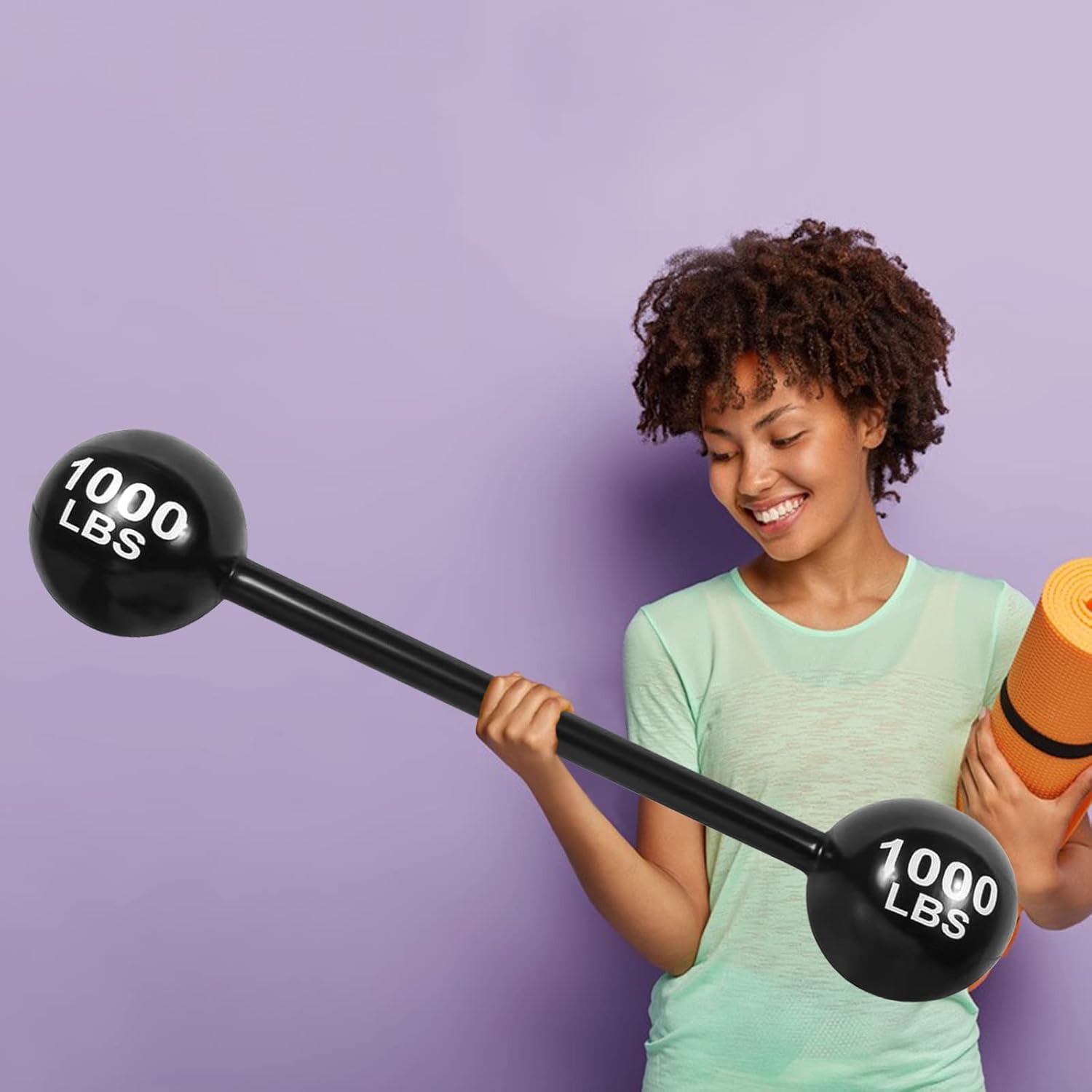 2 PCS Giant Inflatable Dumbbell Barbell,Funny Carnival Circus Birthday/Halloween Party Decorations Fake Weights Cosplay Props Party Supplies,Blow Up Strongman Costume Photo Booth Props Accessory - Image 4