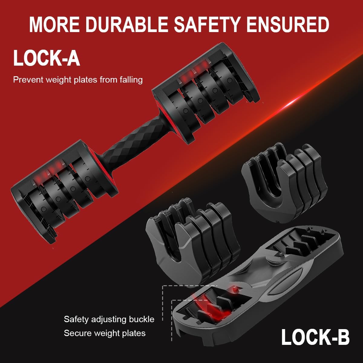VEICK Adjustable Dumbbell 25 lb – Quick Change Dial with Non Slip Handle & Tray Stand, Space Saving Home Gym Weights for Women Men Strength Training Workout - Image 5