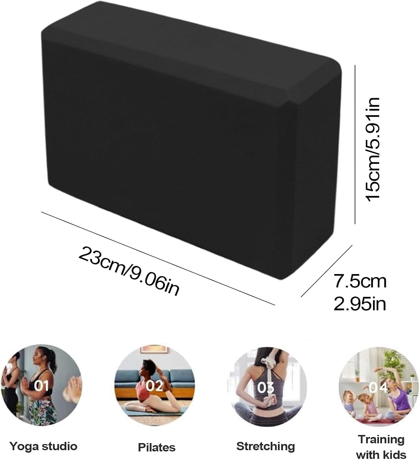 Slip Resistant Exercise Block - Workout Balance, EVA Foam Stretcher with Stable Support, Yoga Accessory with High Density Material, Fitness Tool Easy Use, Exercise Block for Beginner Advanced - Image 2