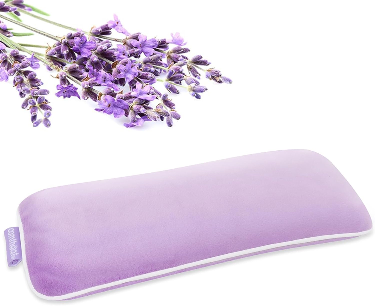 Lavender Weighted Eye Pillow for Yoga, Relaxation | Microwavable Moist Heat Eye Compress Mask with Washable Cover for Meditation, Yoga, Spa, Sleeping, Migraine Relief (Purple)