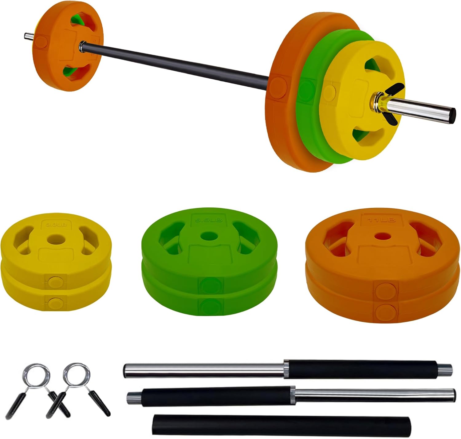 Adjustable Barbell Weight Set,Free Weights Cardio Pump Set for Lifting, Strength & Muscle Development, Lifting Dumbbell Kit for Home Gym,Women and Men Equipment