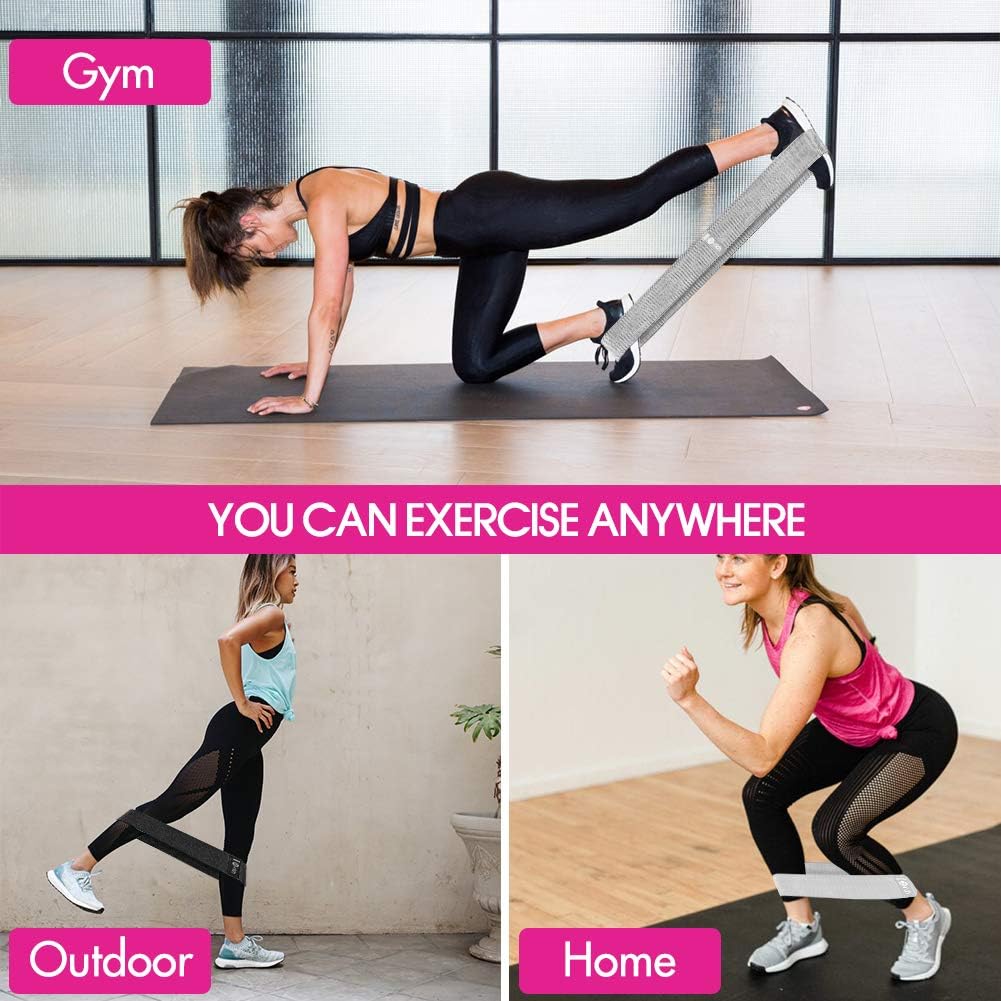 Resistance Bands, Fabric Workout Bands for Women & Men, Cloth Booty Resistance Loop Bands, Thick Squat Bands for Butt/Legs/Thigh/Hip/Glute Excersing - Image 7