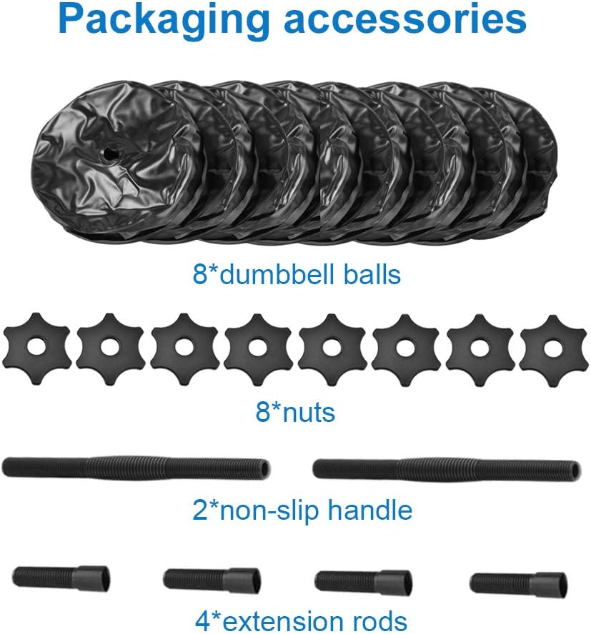 Water Filled Dumbbells Set - Water Filled Weights - Portable Travel Weights - Adjustable Dumbbells - Image 6