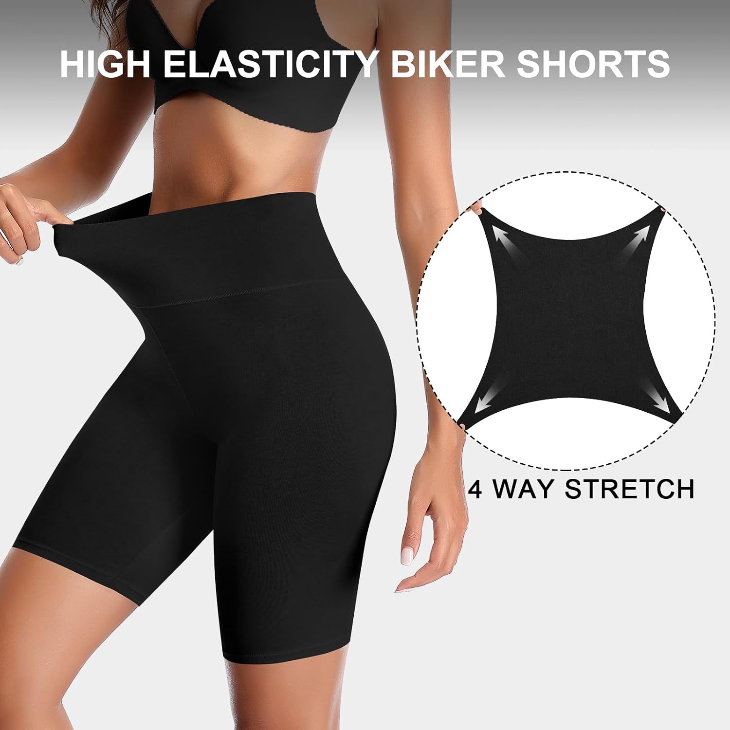 Women's High Waisted Biker Anti Chafing Cotton Slip Boy Underwear Yoga Workout Shorts - Image 5