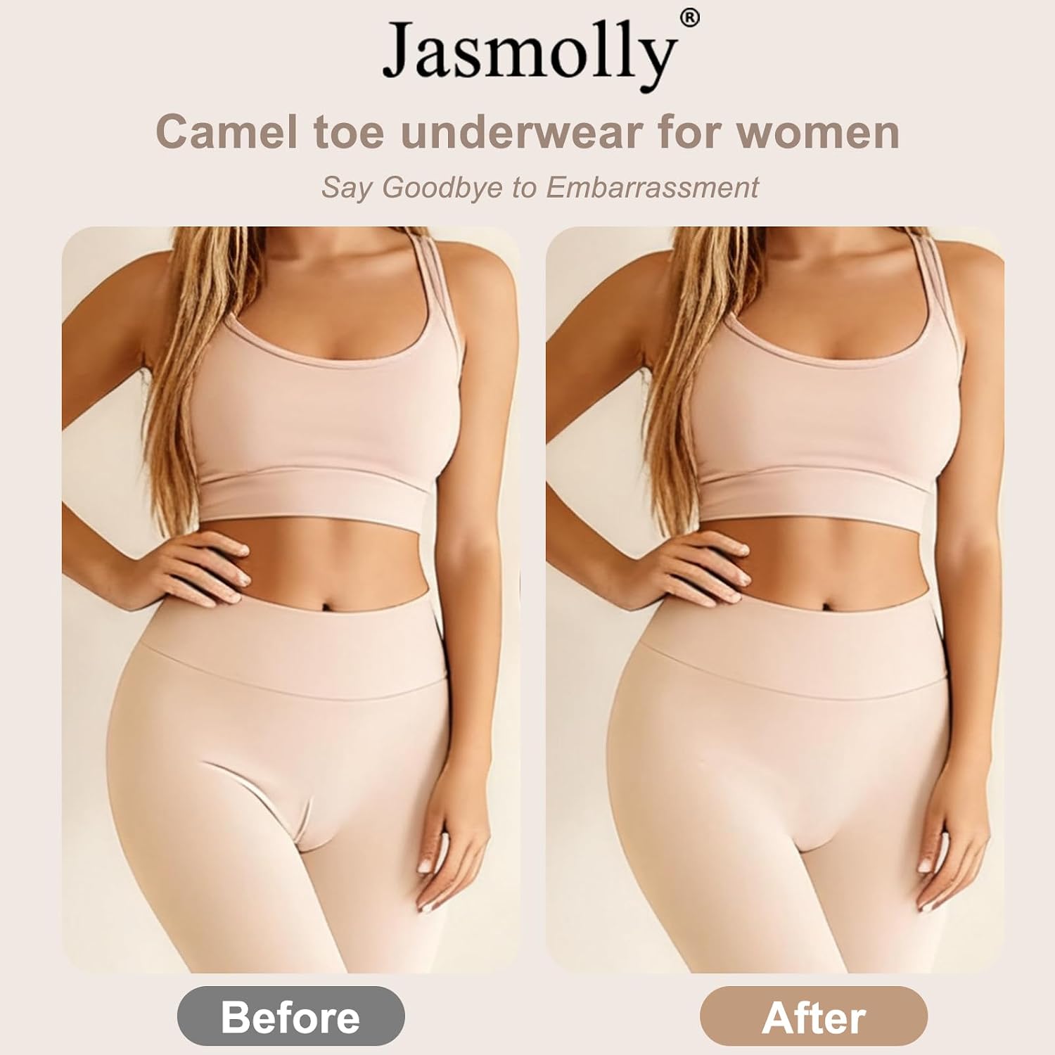 Camel Proof Seamless Underwear for Women 3 Packs No Show Invisible Cheeky Panty Liners Workout Gym Yoga Panties - Image 5