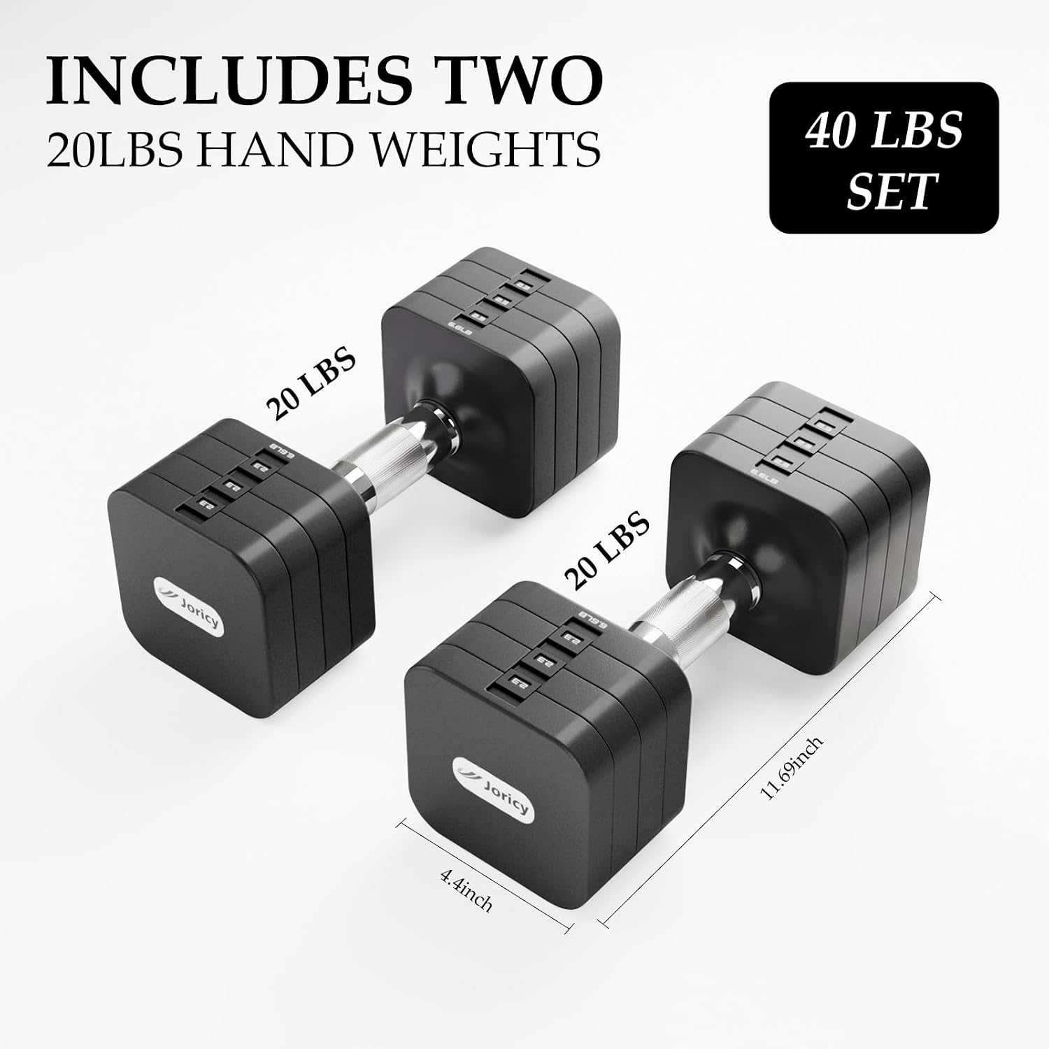 Adjustable Dumbbell Set, Dumbbells 10LBS 20LBS 25LBS Set of 2 Hand Weights | Free Weight Set with Metal Handle , Home Gym & Outdoor Exercise, Weight Loss Workout, Strength Training & Muscle Toning - Image 9