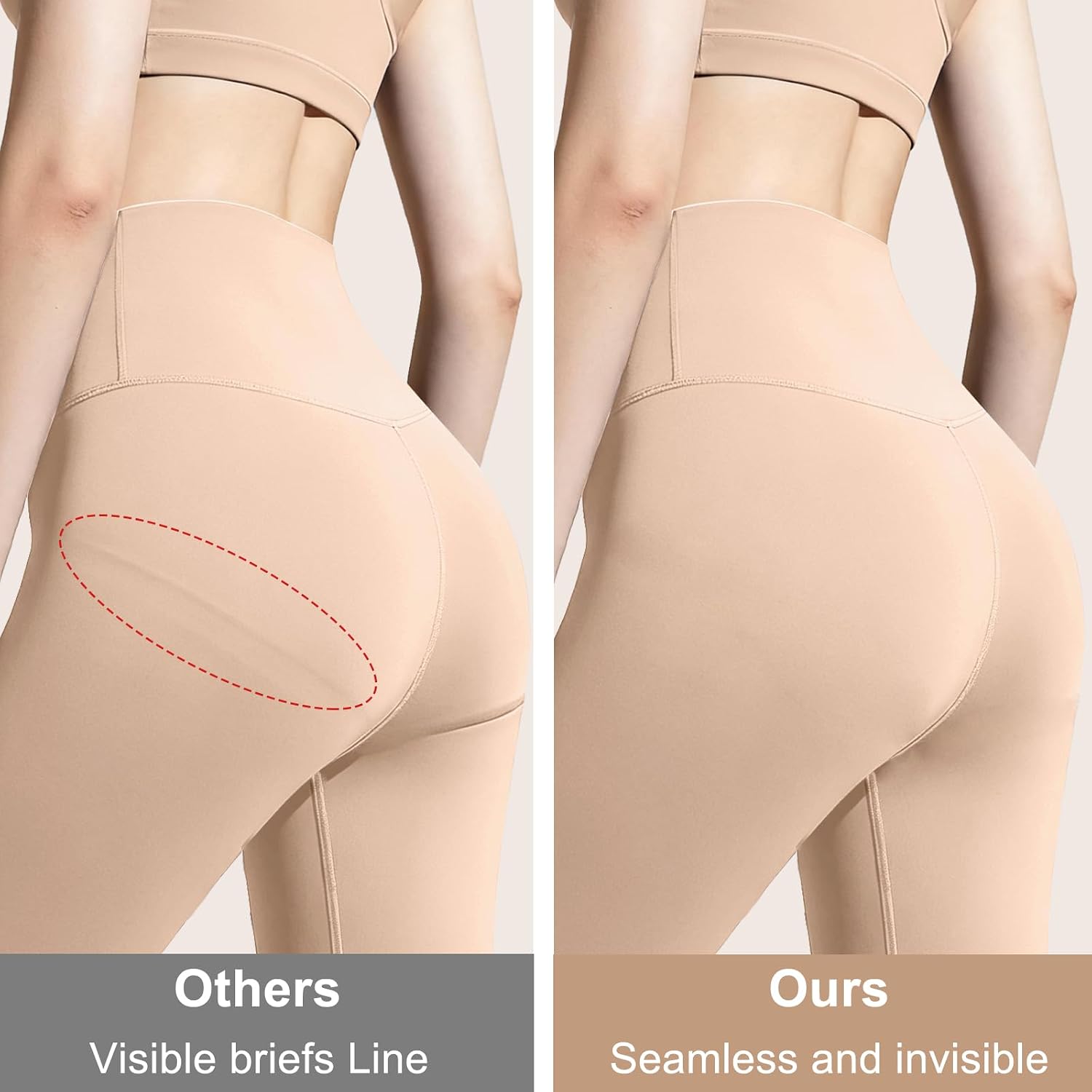 Camel Proof Seamless Underwear for Women 3 Packs No Show Invisible Cheeky Panty Liners Workout Gym Yoga Panties - Image 6