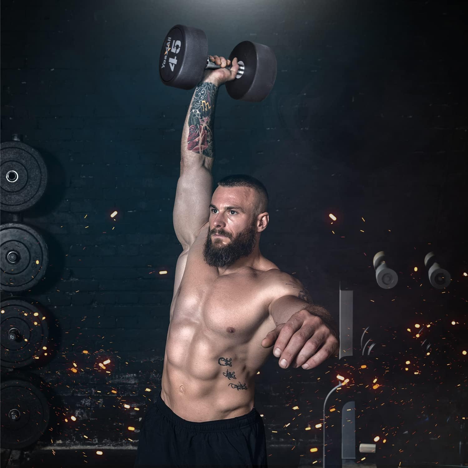 Yes4All Urethane Dumbbell with Anti-Slip Knurled Handle 5-50 LB for Muscle Building - Sold Individually - Image 6