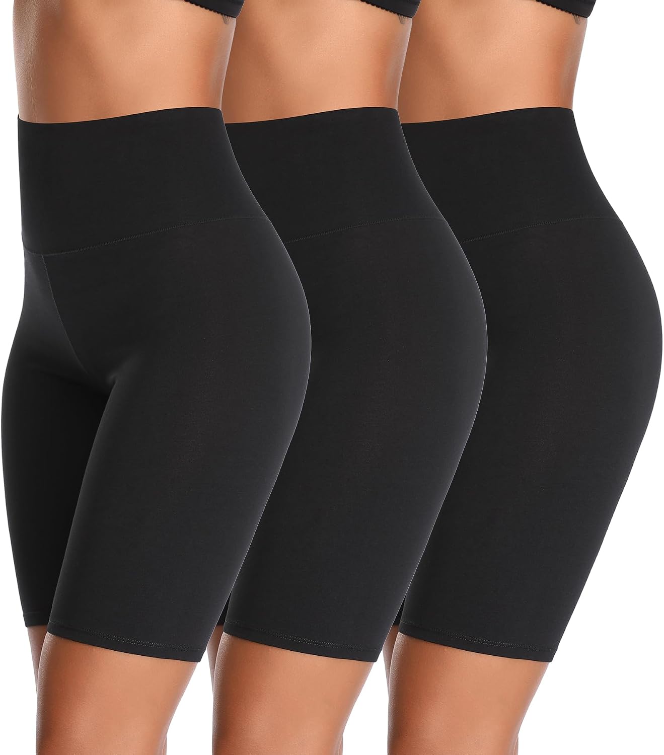 Women's High Waisted Biker Anti Chafing Cotton Slip Boy Underwear Yoga Workout Shorts