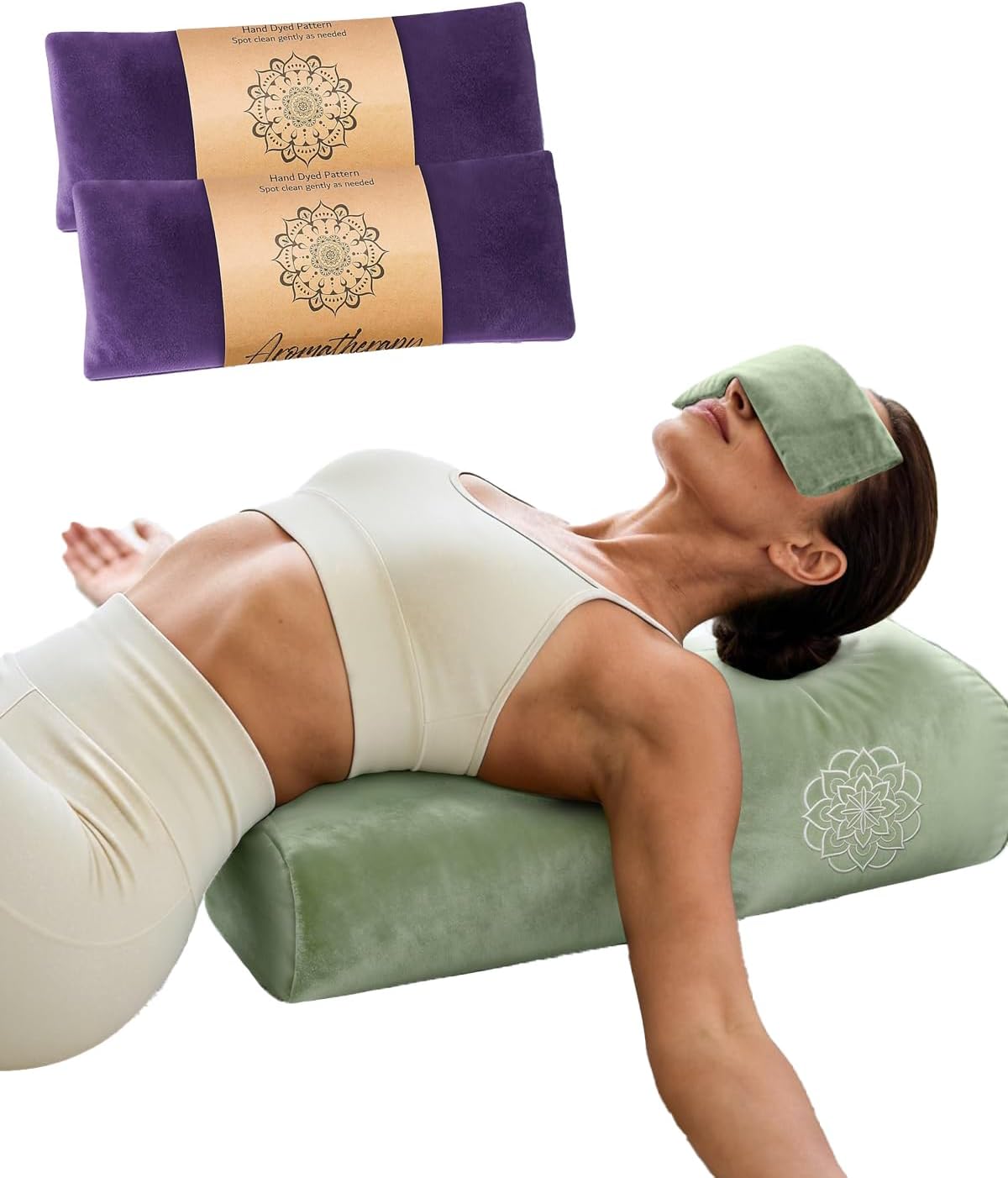 3 in 1 Yoga Bolster and Weighted Eye Pillow