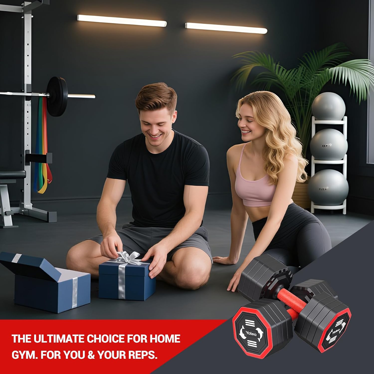 Yoleo Adjustable Dumbbell Set, Weights Dumbbells Set at Home Workout Equipment, 4 in 1 Each Premium Tai Chi-Style Rotary Mounting Adjustable 10/15/20/25 lb dumbbells, with TPU Soft Rubber Handle Suitable Men/Women Updated 2.0 - Image 6