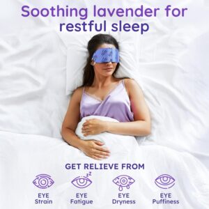 16 Pack Lavender Steam Eye Mask for Dryness, Puffiness, Strain & Relaxation, Heated Eye Mask for Sleep & Travel, Self-Heating & Disposable Warm Compress, Travel Essentials, Relaxation Gifts for Women