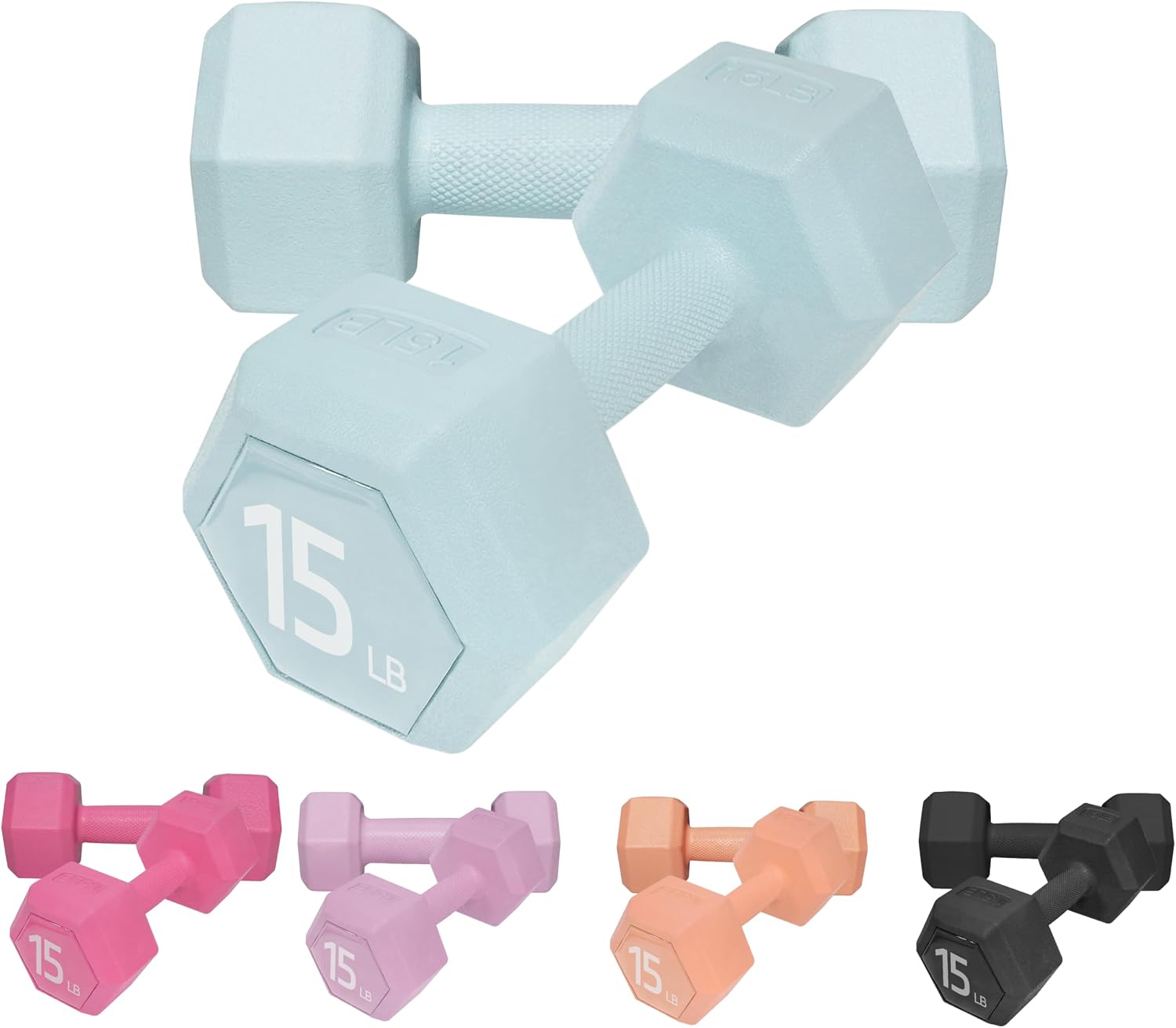 Dumbbell Hand Weight Sets 5/10/15/20/25/36lbs - 5 Colors Options - Exercise & Fitness Free Weights for Women & Men Home Gym Equipment Workouts Strength Training