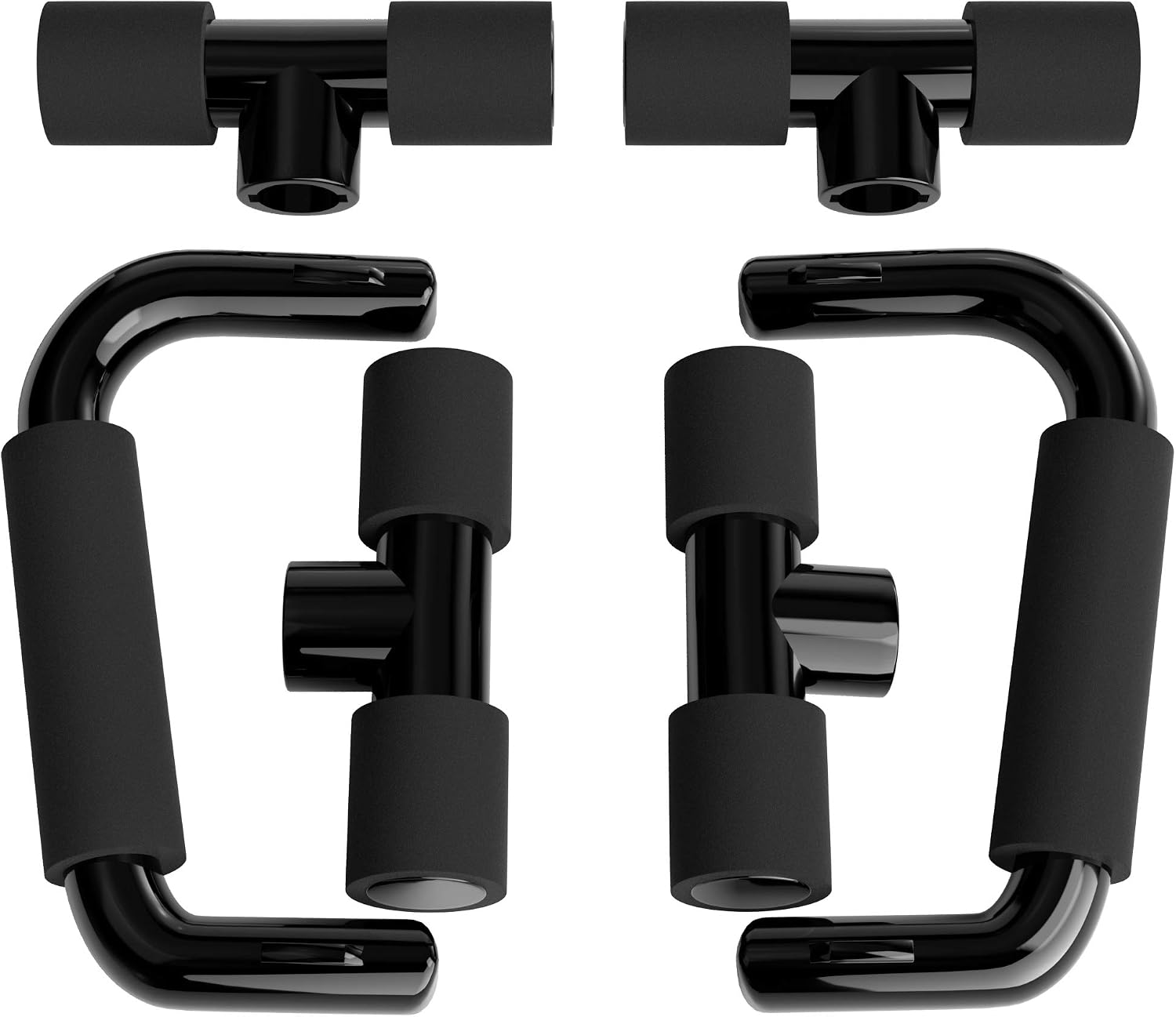READAEER Push Up Bars Gym Exercise Equipment Fitness 1 Pair Pushup Handles with Cushioned Foam Grip and Non-Slip Sturdy Structure Push Up Bars for Men & Women - Image 6