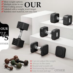 Adjustable Dumbbell Set, Dumbbells 10LBS 20LBS 25LBS Set of 2 Hand Weights | Free Weight Set with Metal Handle , Home Gym & Outdoor Exercise, Weight Loss Workout, Strength Training & Muscle Toning